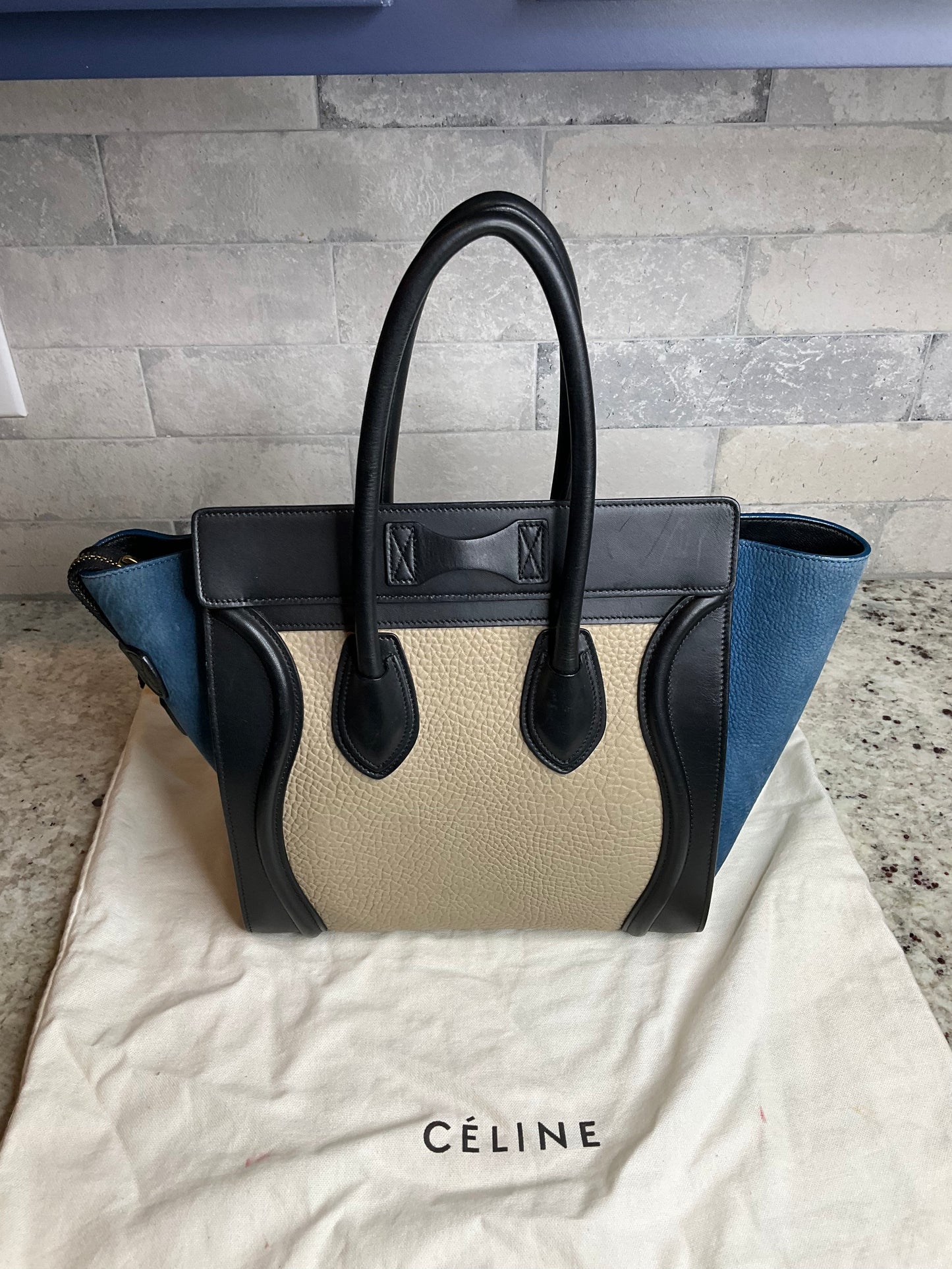 Pre Loved CELINE Luggage Tri color