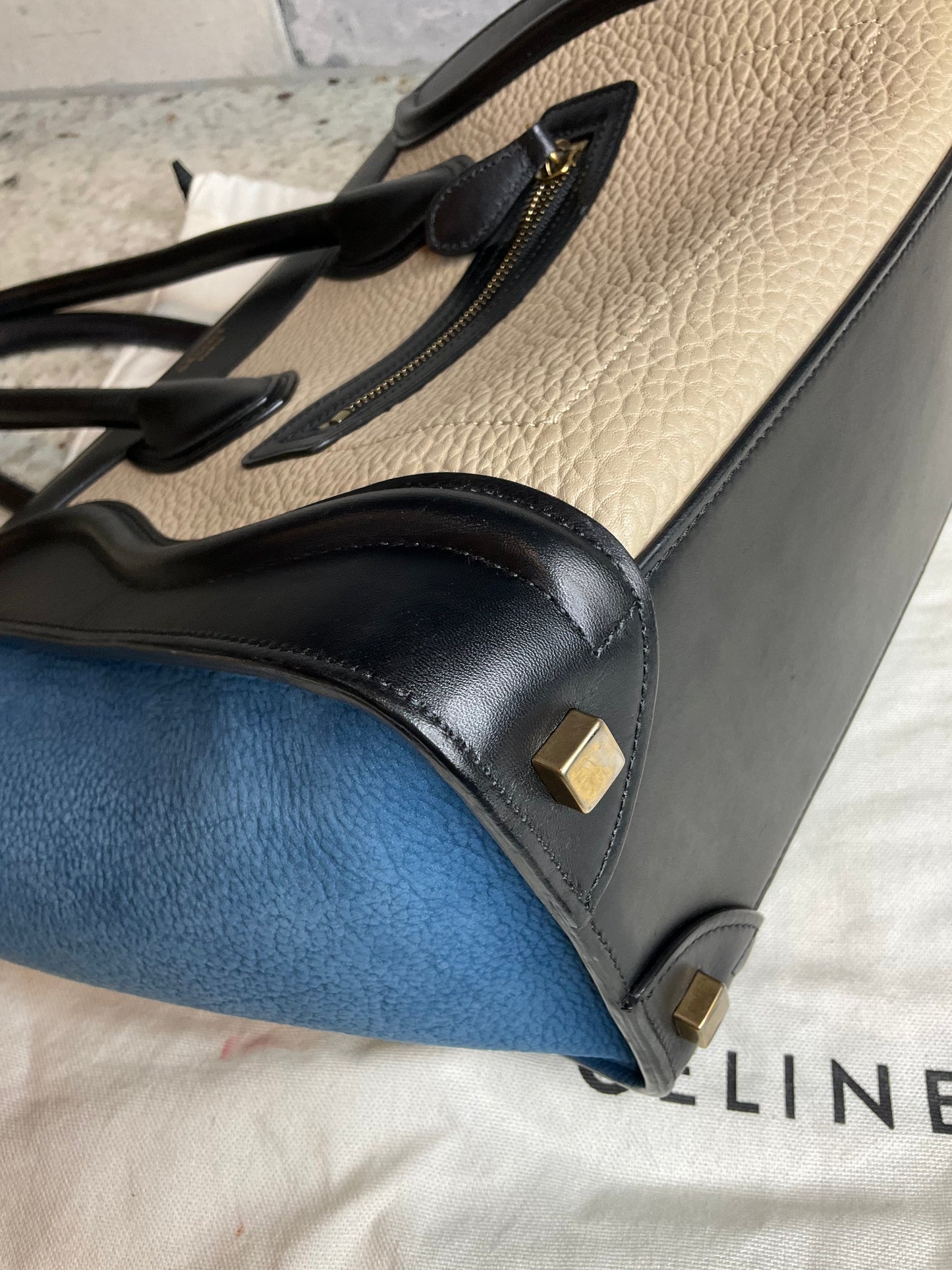 Pre Loved CELINE Luggage Tri color