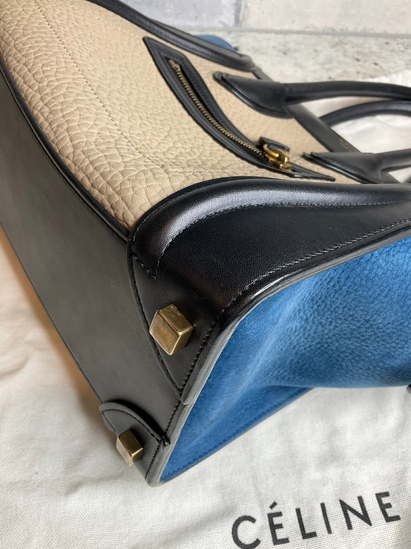 Pre Loved CELINE Luggage Tri color