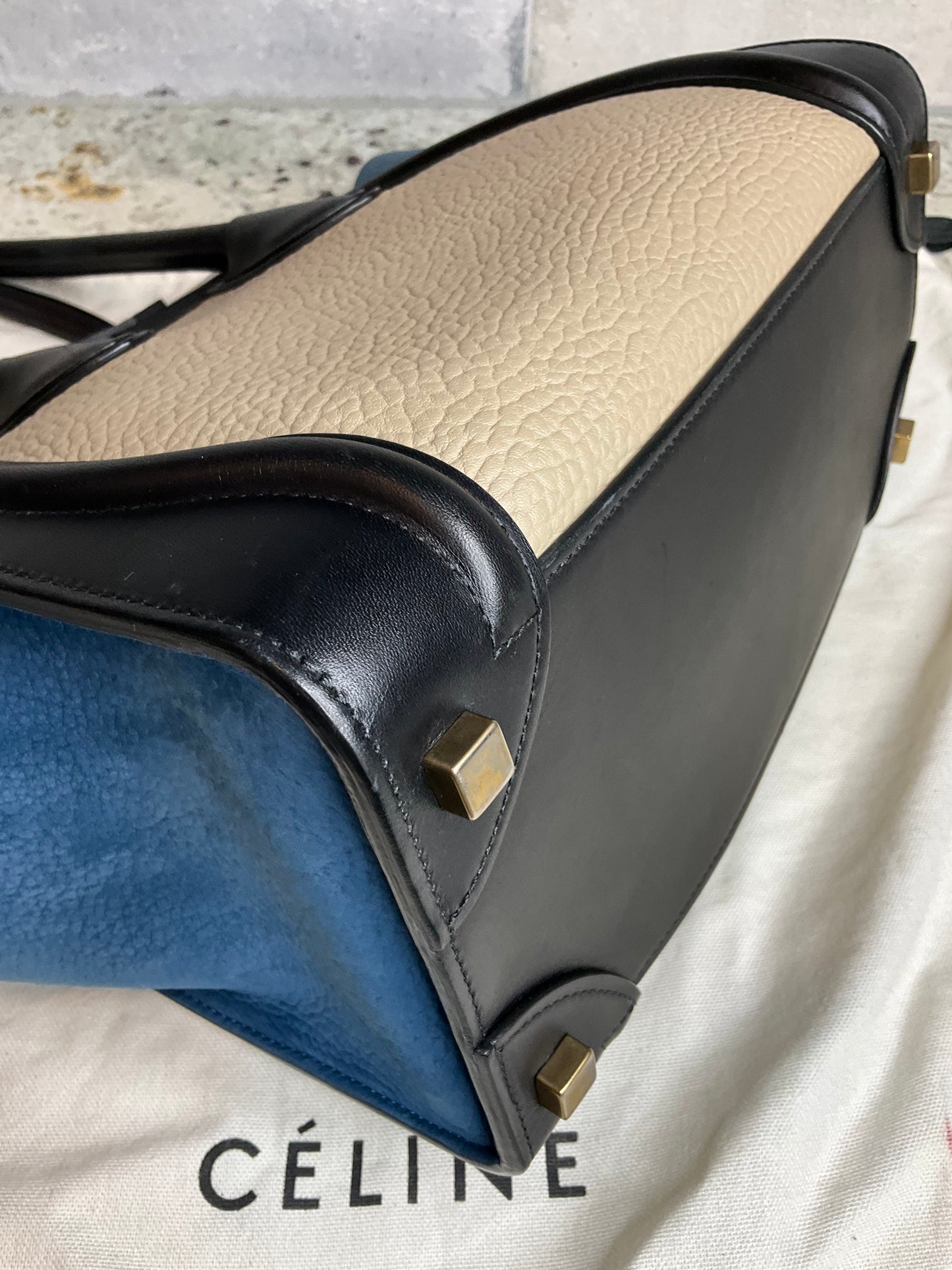 Pre Loved CELINE Luggage Tri color
