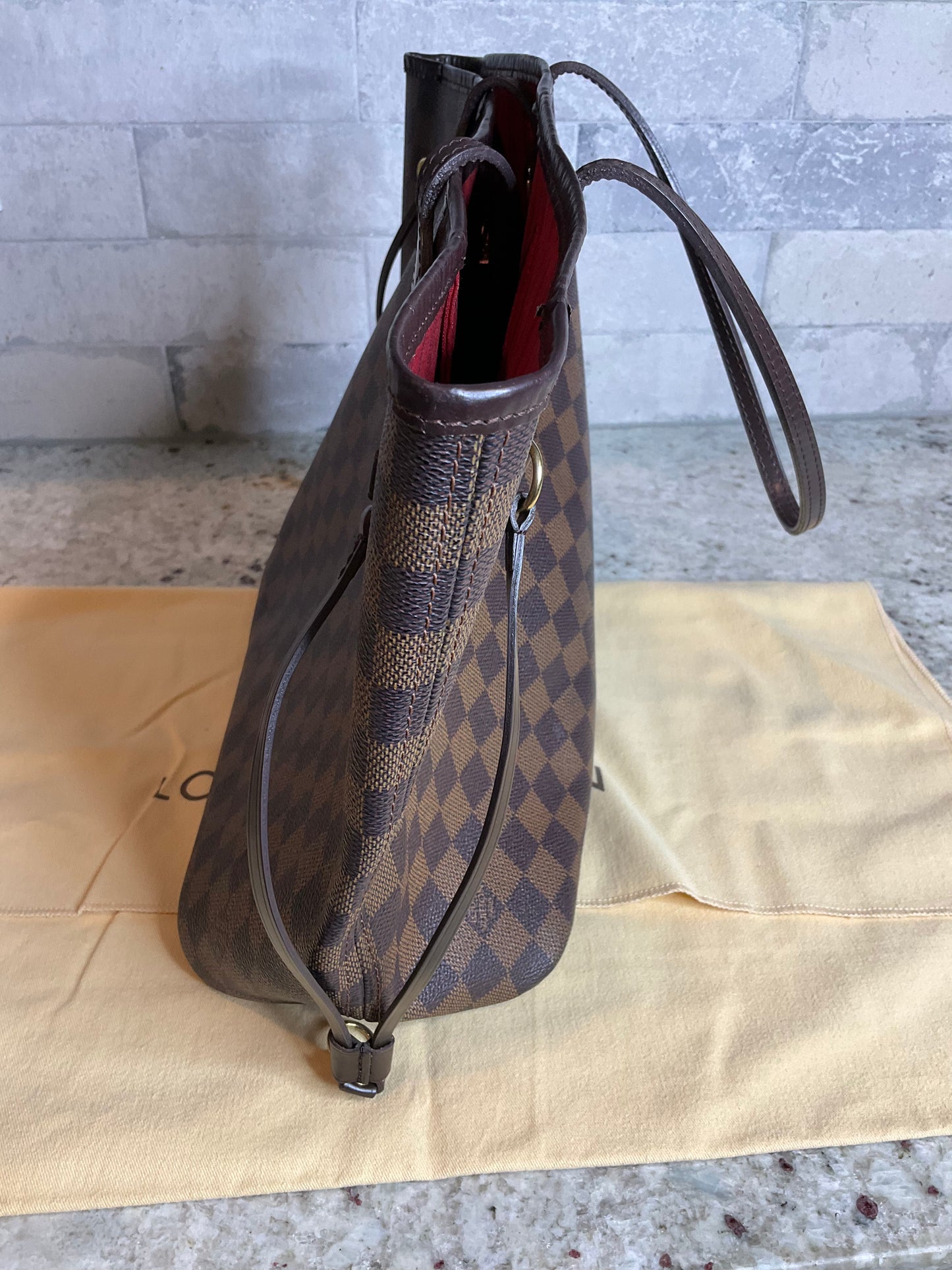 Preloved Louis Vuitton Neverfull MM Damier Ebene