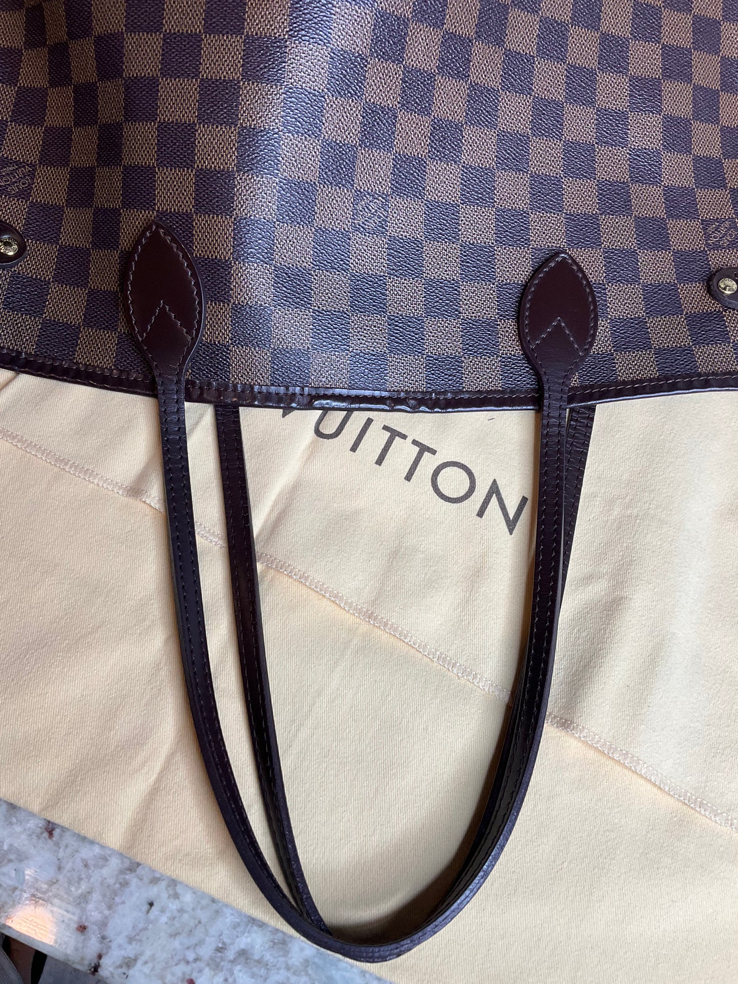 Preloved Louis Vuitton Neverfull MM Damier Ebene