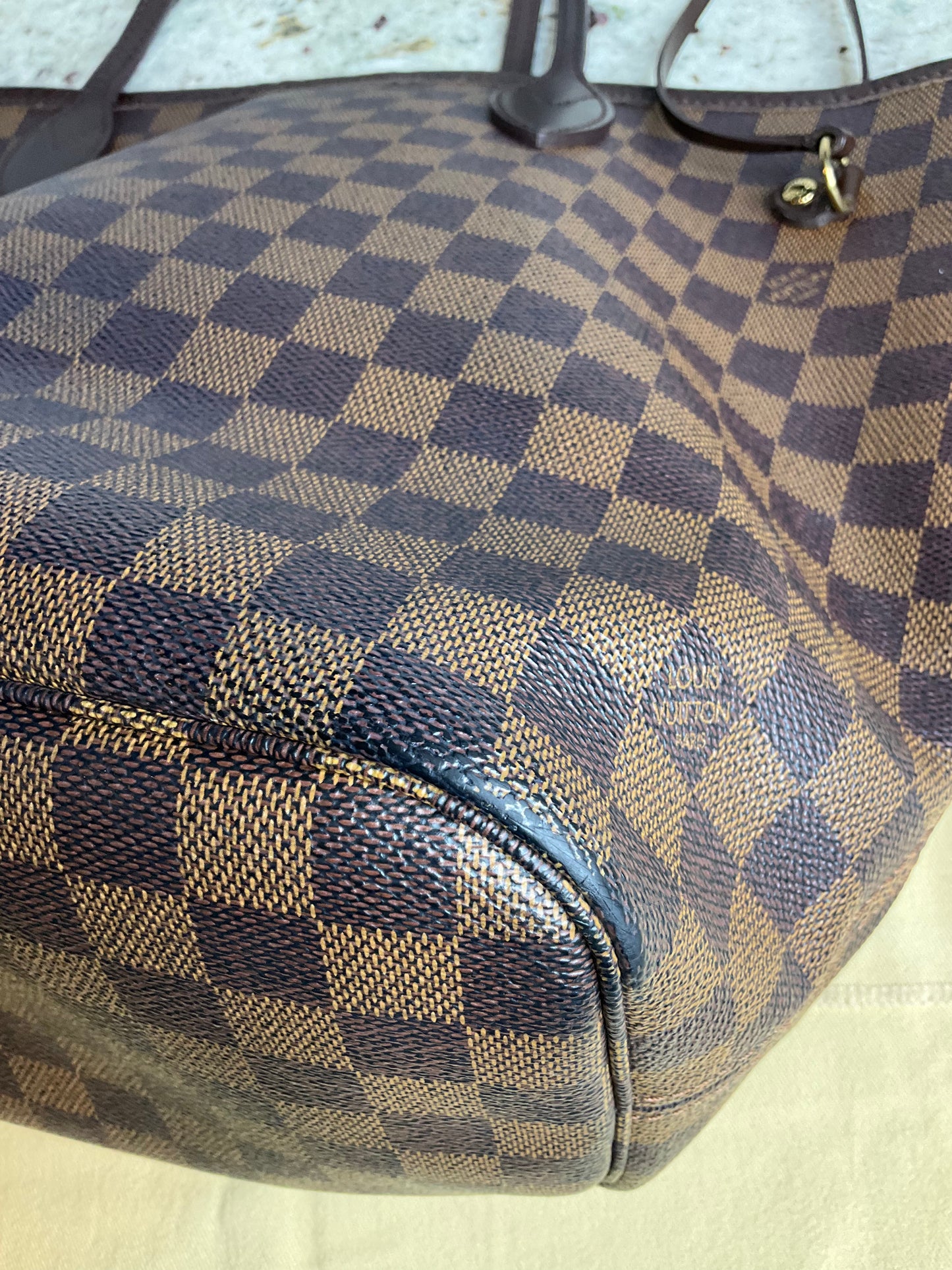Preloved Louis Vuitton Neverfull MM Damier Ebene