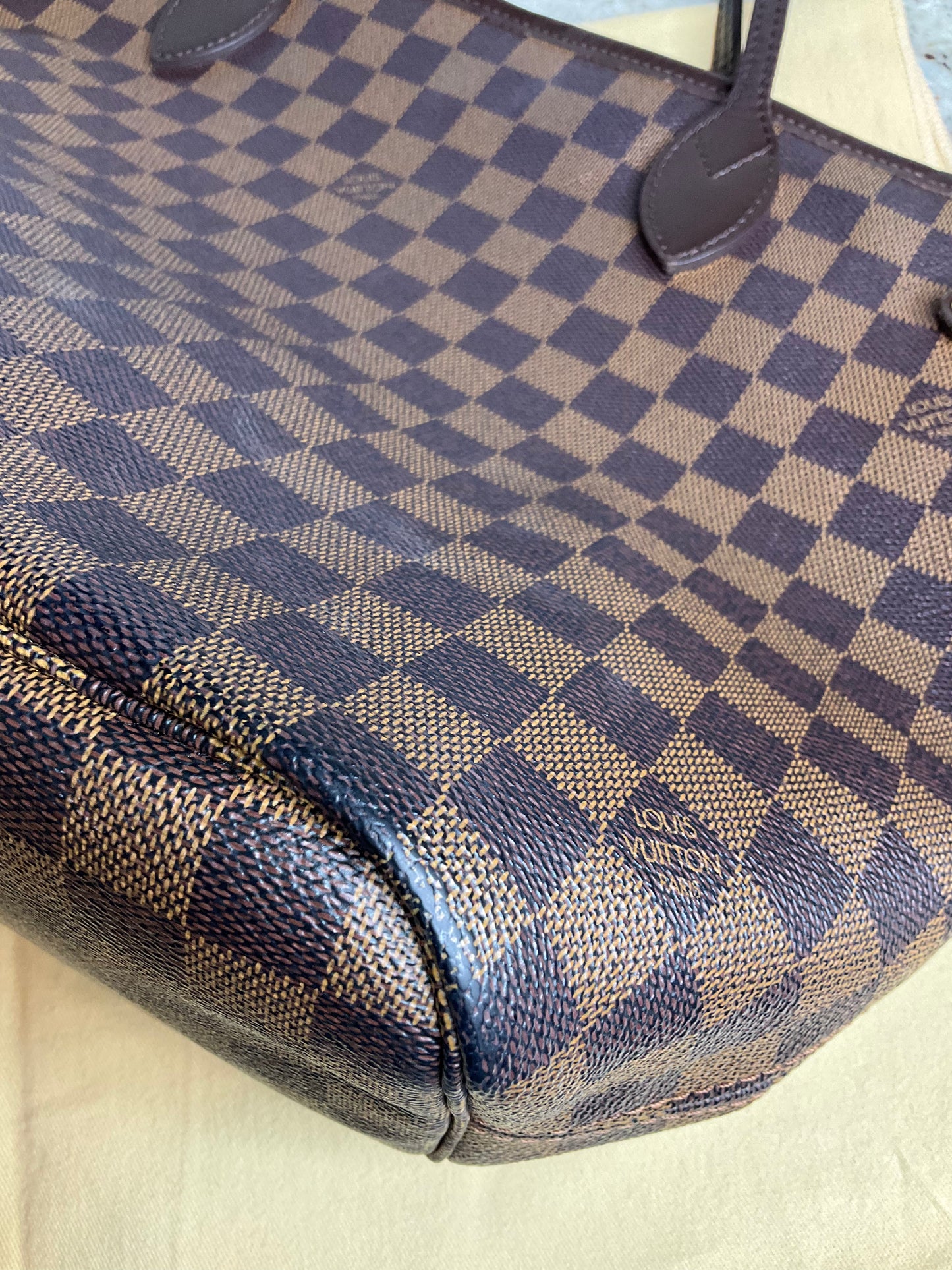 Preloved Louis Vuitton Neverfull MM Damier Ebene
