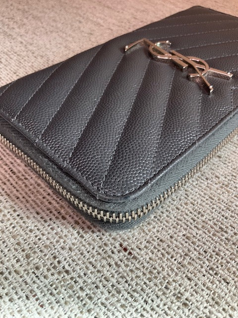 YSL Grey Zippy