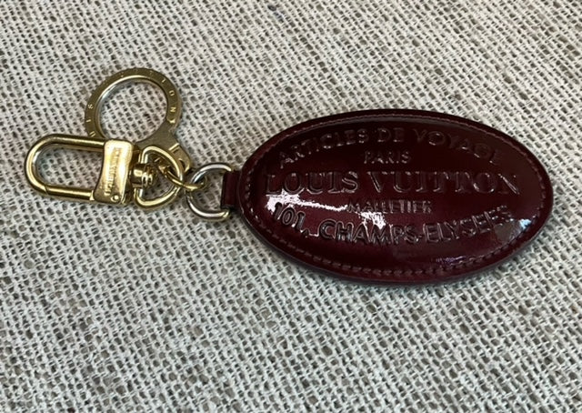 Louis Vuitton Articles De Voyage Bag Embossed Patent Leather Bag Charm/Key Chain
