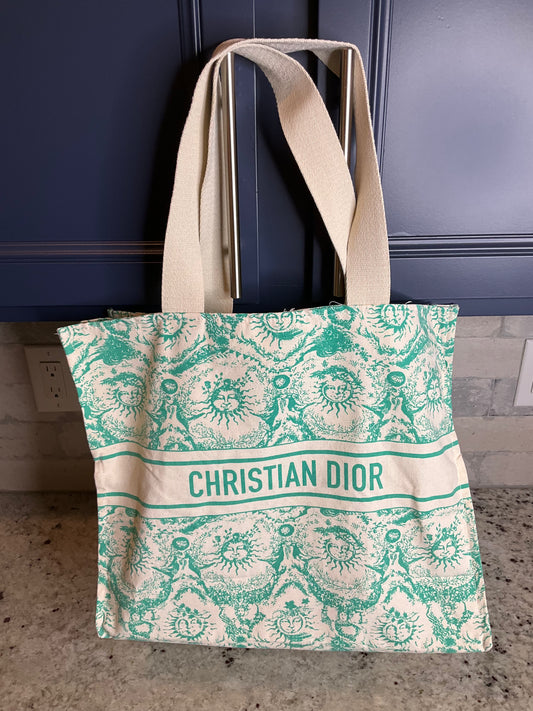 New Christian DIOR Dioriviera GWP Beach Tote Turquoise 2024
