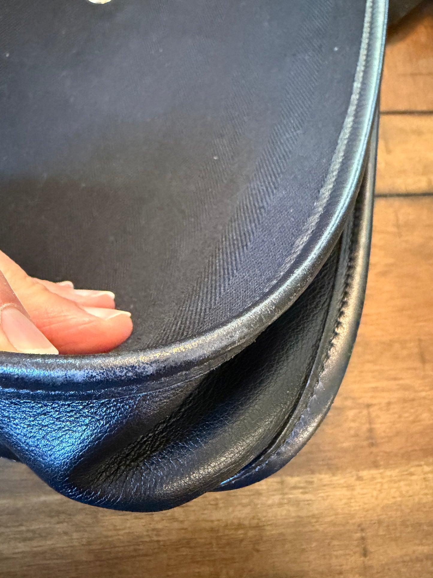 Hermes Evelyne small model Bag in black canvas and leather