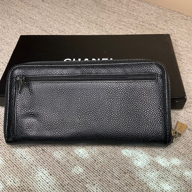 Chanel Large Caviar Zippy Wallet