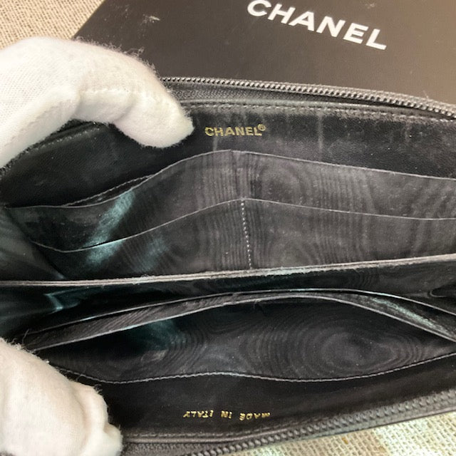 Chanel Large Caviar Zippy Wallet
