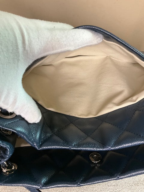 Chanel Timeless Medium Caviar Tote Navy Blue