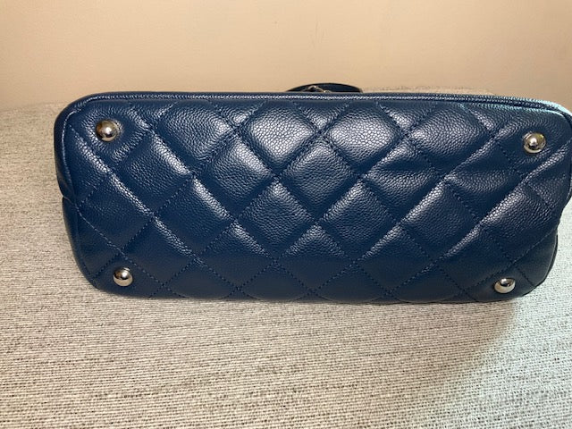 Chanel Timeless Medium Caviar Tote Navy Blue