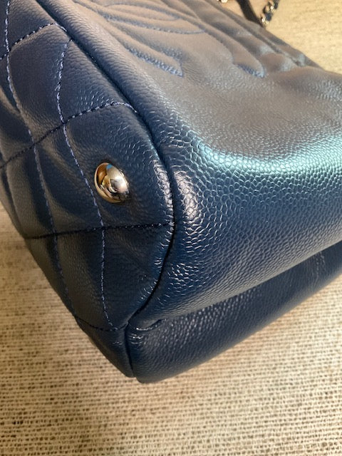 Chanel Timeless Medium Caviar Tote Navy Blue