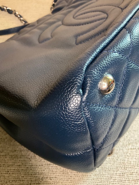 Chanel Timeless Medium Caviar Tote Navy Blue