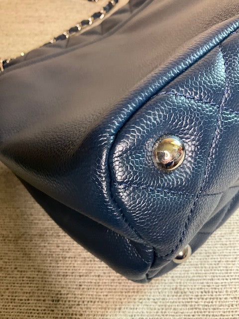 Chanel Timeless Medium Caviar Tote Navy Blue